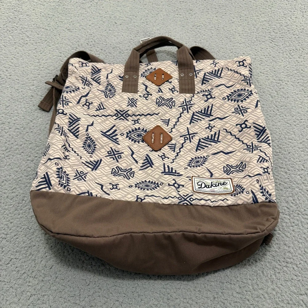 Dakine Traverse Tote 28L Backpack Tribal Geometric Print Brown Cream